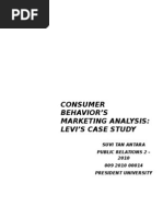 Download Consumer Behavior - Levis Case Study by Suvi Tan Antara SN168916038 doc pdf