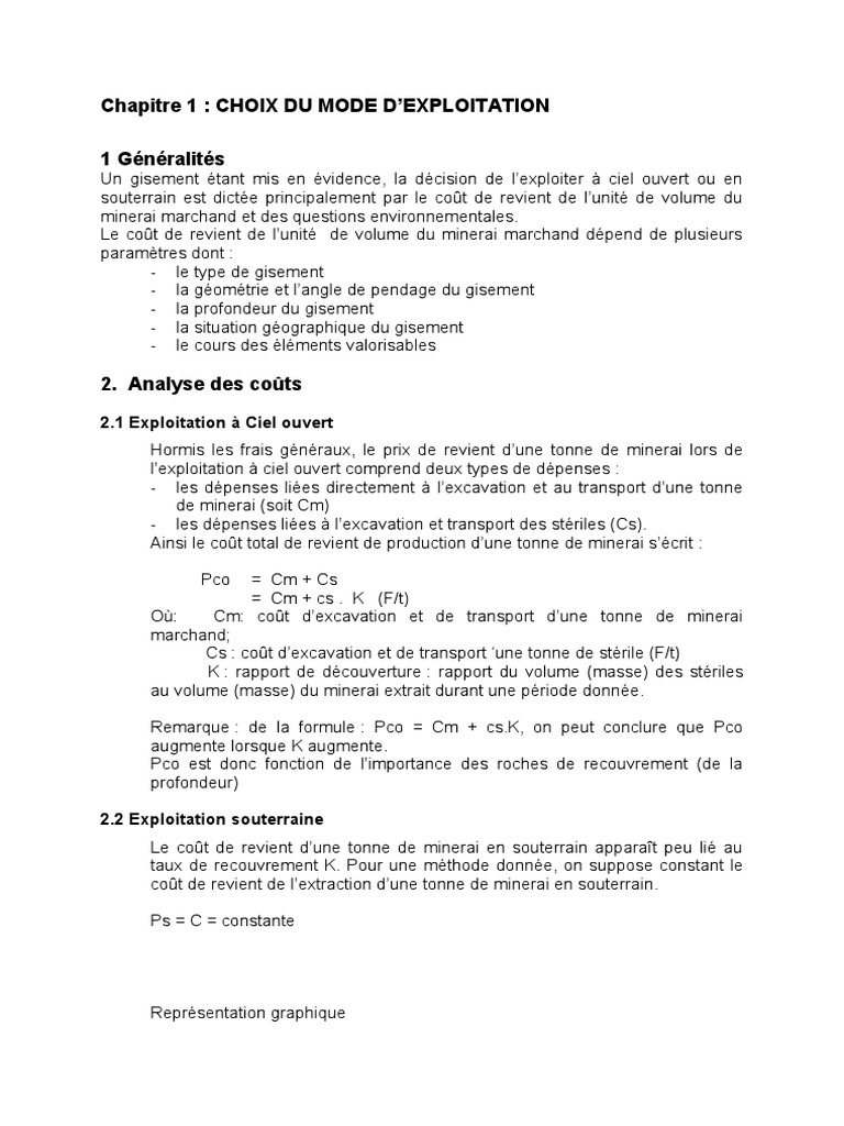 Cours de mine souterraine.doc  Forage  Exploitation minière  Free 30