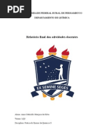 RELATÓRIO PRÁTICA DE ENSINO