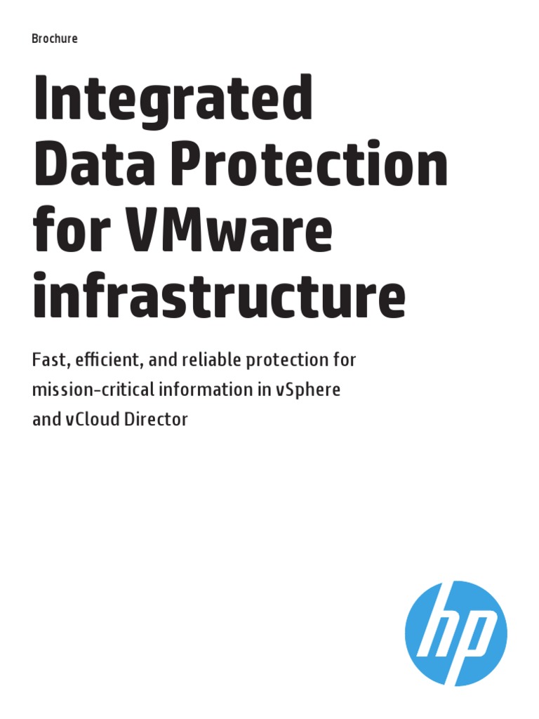 RL BR HP Integrated Data Protection VMware Web | PDF | Cloud Computing ...