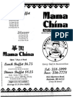 Mama China Menu