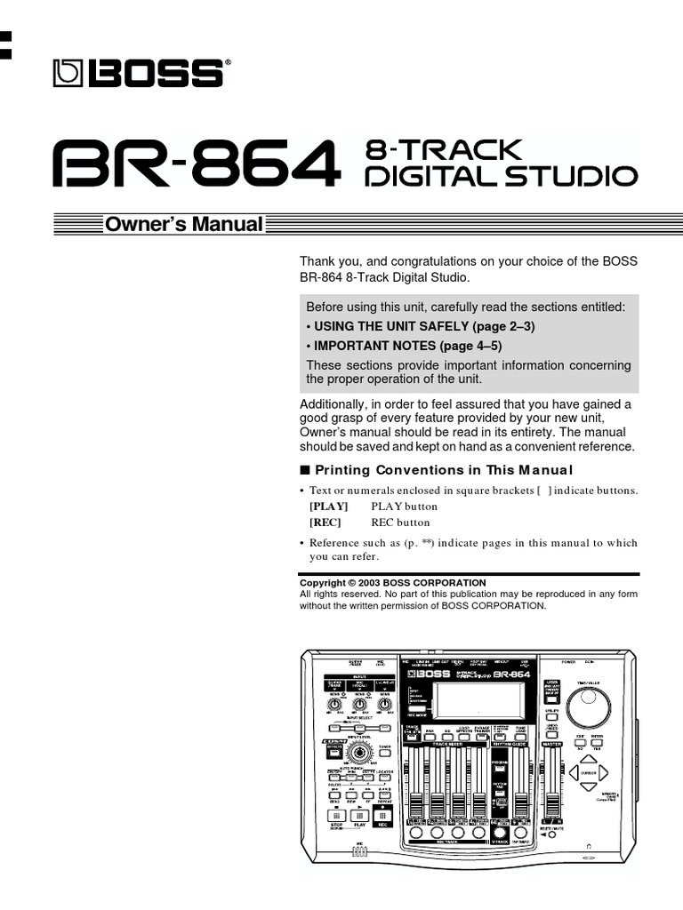 Boss BR-864 Users Manual | Battery (Electricity) | Drum Kit