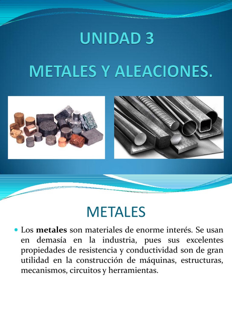 Metales y Aleaciones Unidad 3 Iron Metals