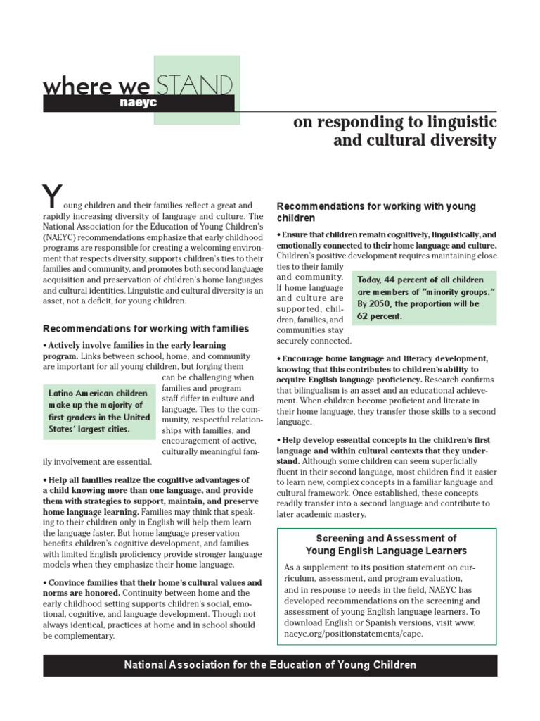 Diversity | PDF | Multilingualism | First Language