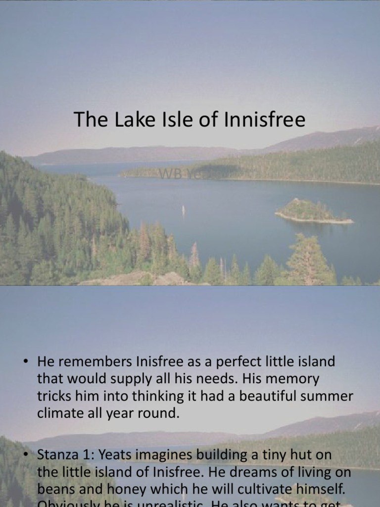 the lake isle of innisfree Poetics Poetry