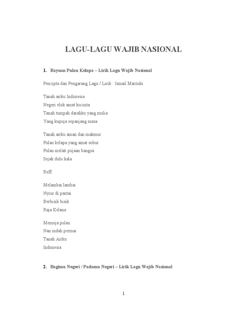 Lagu Nasional 2
