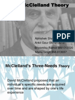 Mcclelland's Three Need Theory