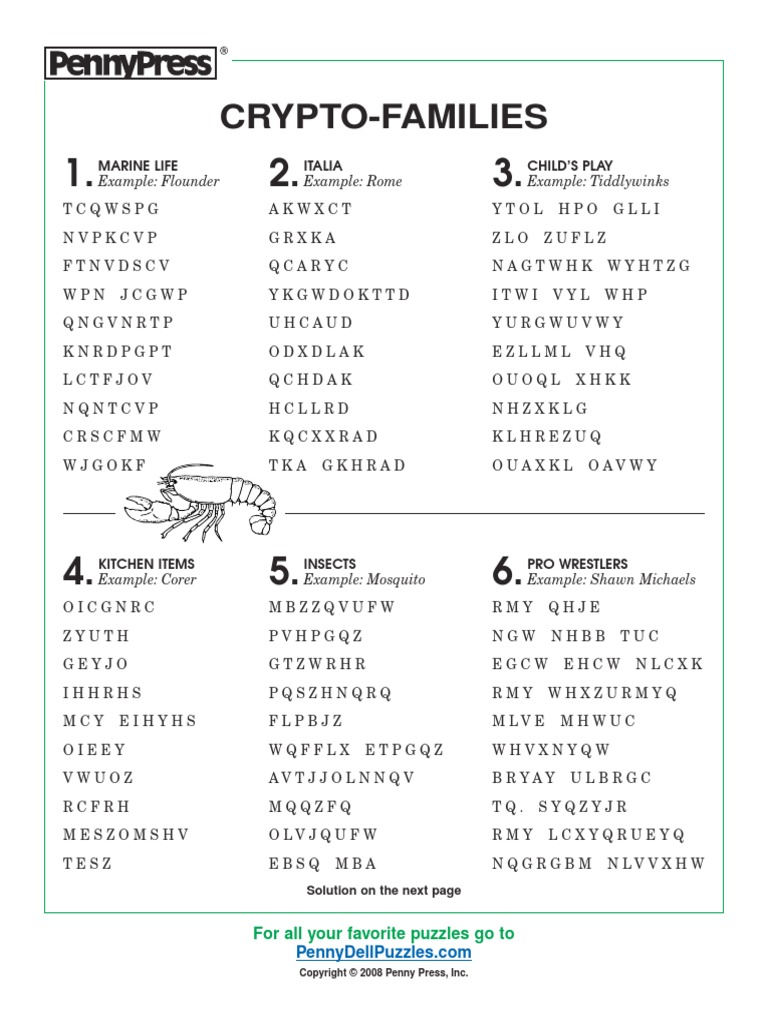 crypto-families: marine life italia child's play | pdf | wwe