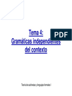 Tema 4 - Gramaticas Independientes Del Contexto