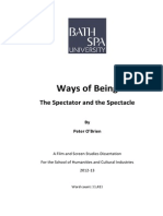 Ways of Being: The Spectator and The Spectacle