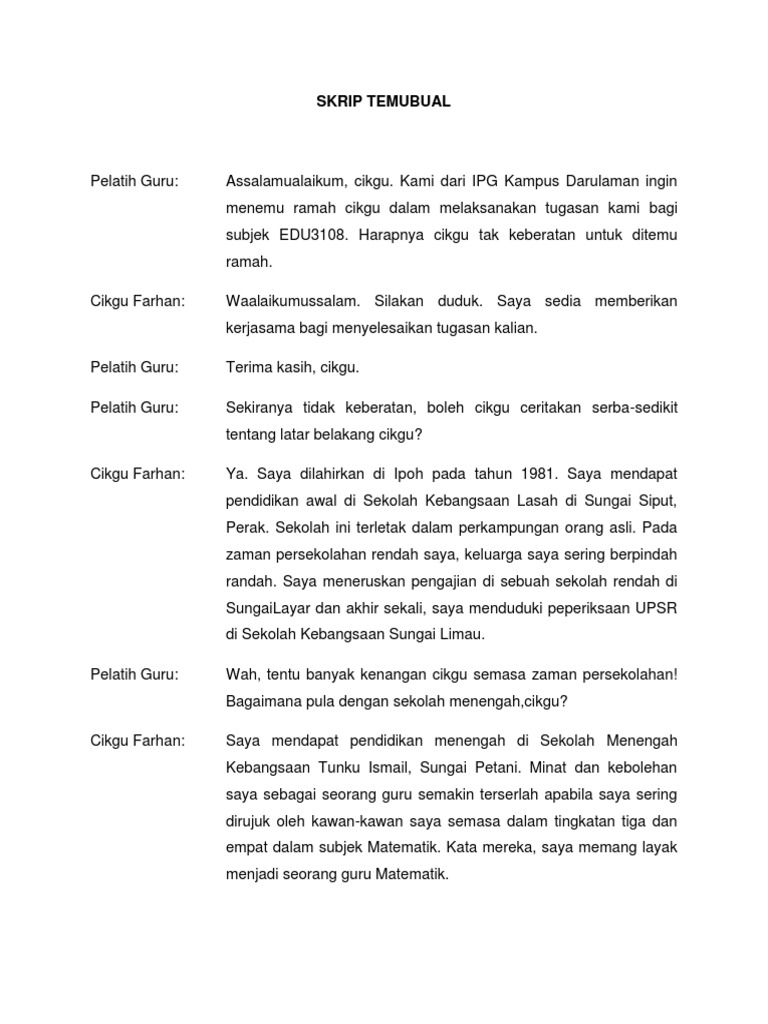 Contoh Senarai Peserta Untuk Pelajar Sekolah