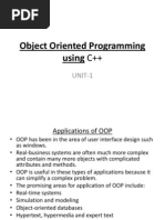 Object Oriented Programming Using C++: UNIT-1