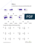 Fraction Addition 3 - Add Fractions Worksheet