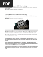 Cedars-Cinai and Pricing