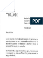 Extrait de La Lettre de Hollande À Bayrou