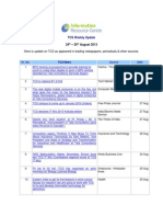 TCS Weekly Update - 30th Aug 2013