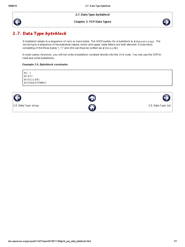 2.7. Data Type Byteblock | PDF