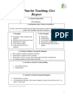 Give Respect Lesson Plan Example