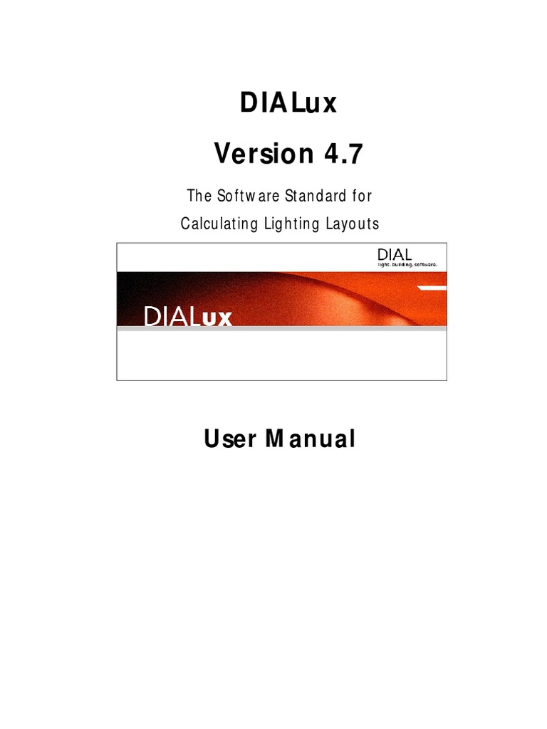Dialux 4.7 User Manual PDF | PDF | Computers | Technology & Engineering