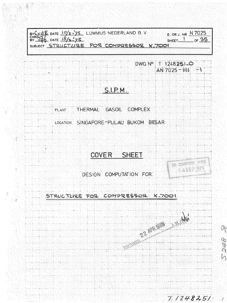 Design Analysis For Compressor Foundation Sample Manual Calculations | PDF