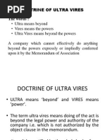 Doctrine of Ultra Vires Company Law