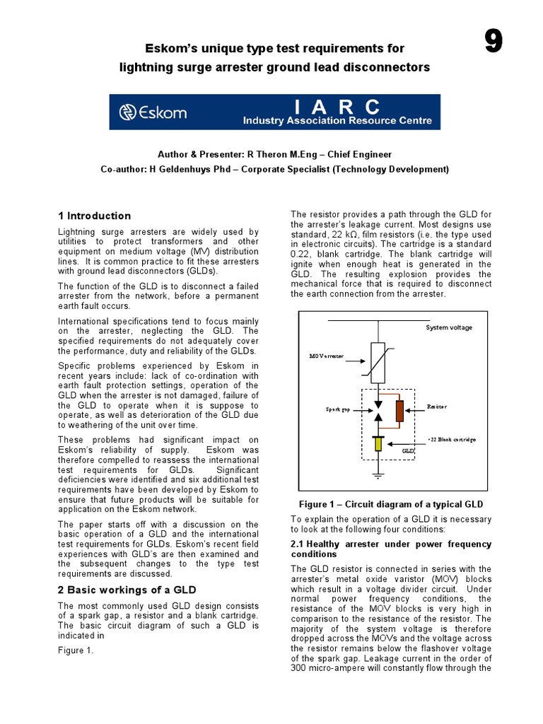 Testing Surge Arresters | PDF | Resistor | Electric Current