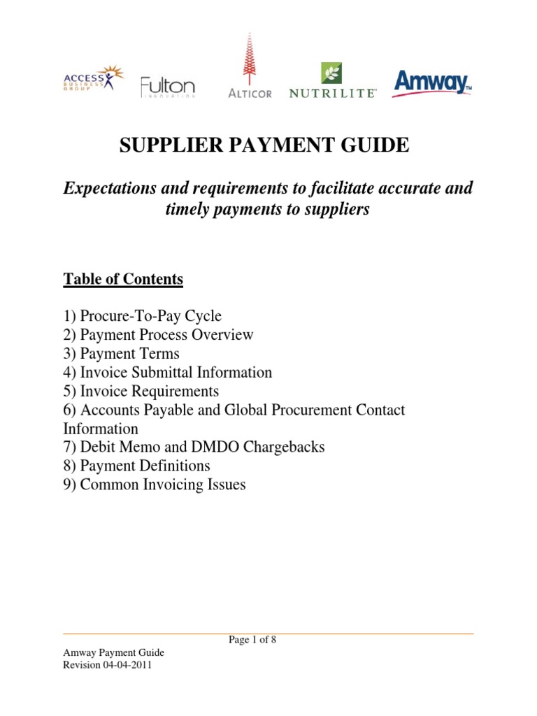Supplier Payment Guide | PDF | Accounts Payable | Invoice