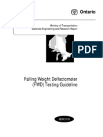 Falling Weight Deflectometer (FWD) Testing Guideline