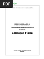 Programa Cursos Profissionais Ensino Secundário Educação Física 