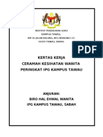 Kertas Kerja Ceramah Kesihatan Wanita