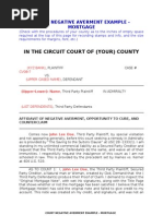Court Negative Averment Mortgage
