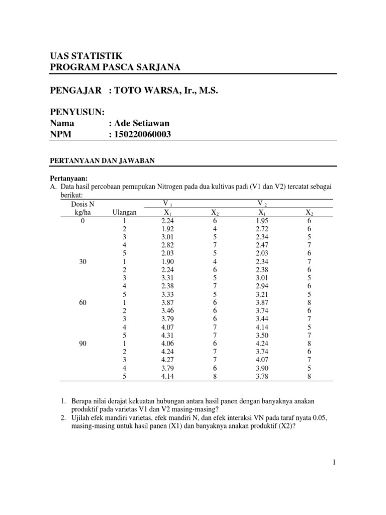 Langkah Pengerjaan Korelasi Dan Anova