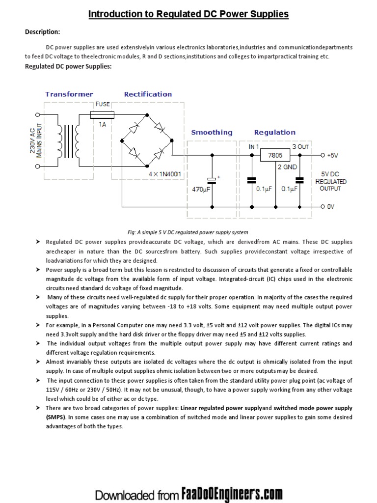 5. Introduction to SwitchedMode Power Supply (SMPS) Circuits Power