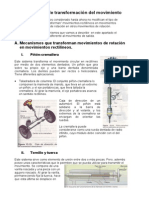 Mecanismos Transformación de Movimiento