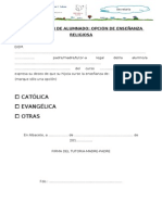 SECRETARÍA_matriculación de alumnado_opción de enseñanza religiosa