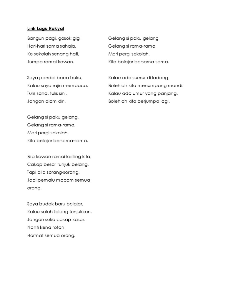 Lagu Lagu Rakyat Terengganu