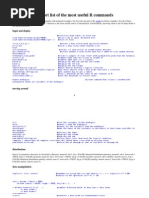 A Short List of The Most Useful R Commands