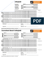 Scoresheet Beach Volleyball: A B A B