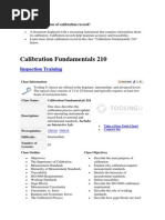 What is the Definition of Calibration