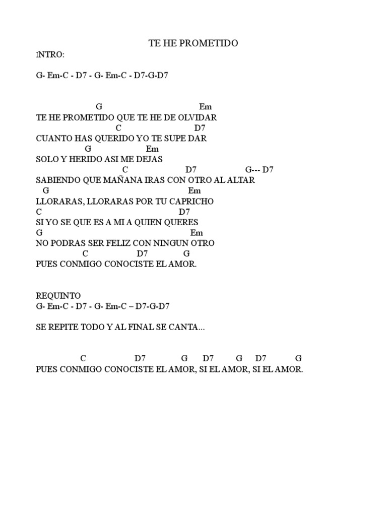 Te He Prometido Pdf