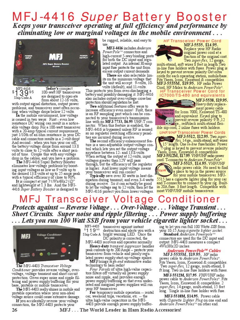 MFJ Pages 26 Through 50 Power Supply Amplifier