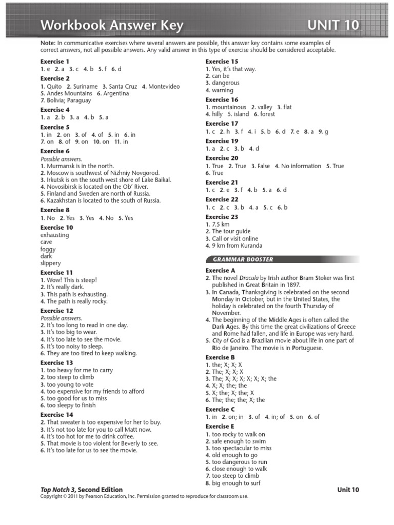 TP 03 Unit 10 Workbook Ak | PDF
