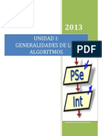 1. Unidad I GeneralidadesAlgoritmos2013