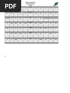 Blank Special Teams 2013 Depth Chart | PDF | American Football | Sports