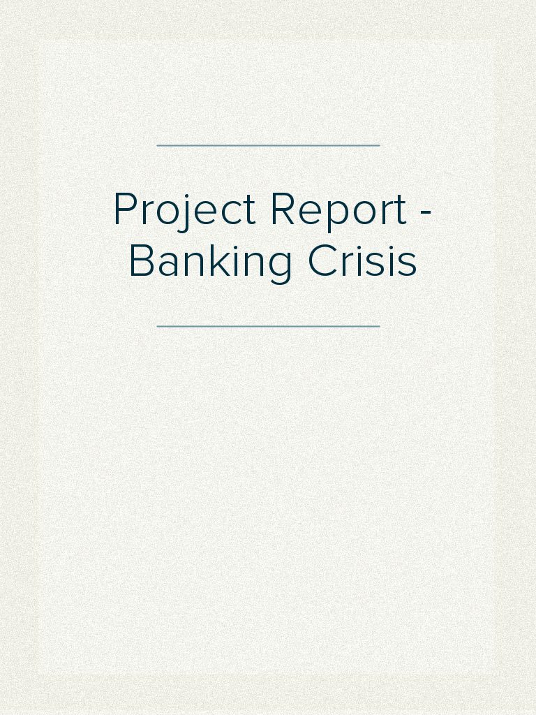 Causes of Banking Crises Explained | PDF | Financial Crisis Of 2007 ...