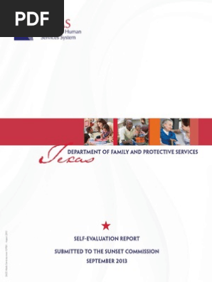 Texas Department Of Family And Protective Services Self Evaluation Report Sep 13 Pdf Child Protective Services Child Neglect