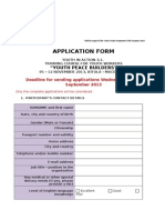 Application Form Youth Peace Builders YIDC - Bitola