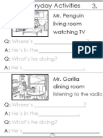 Mr. Penguin Living Room Watching TV: Listening To The Radio