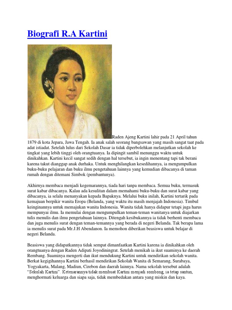 Biografi Ra Kartini