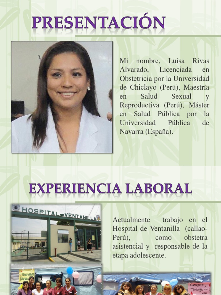 Perfil Profesional de Luisa Rivas Alvarado | PDF | Partería | Enseñando
